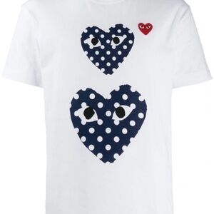 COMME DES GARÇONS PLAY
Heart-print Cotton-jersey T-shirt In White